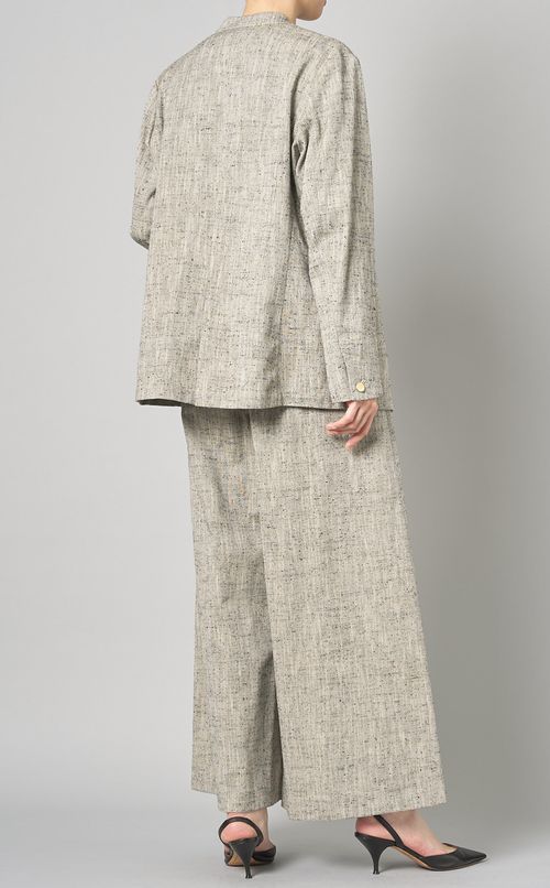 ネップツイードノーカラージャケット