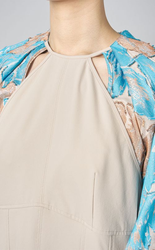 ジャガードスリーブワンピース