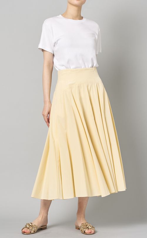 タフタフレアミディスカート