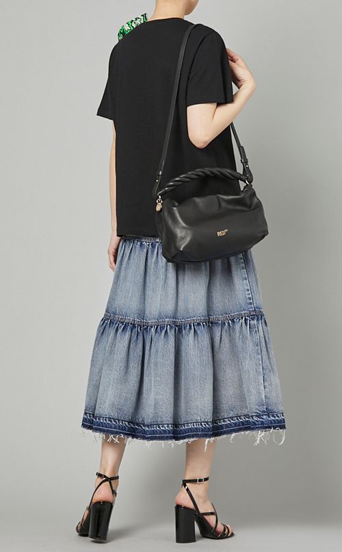 プリントリボン付ジャージトップス