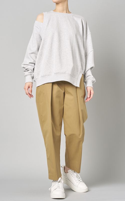 パッチクルーネックスウェットトップス