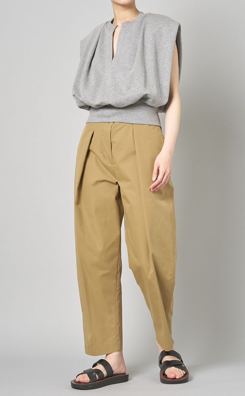 フレンチスリーブキーネックプルオーバー