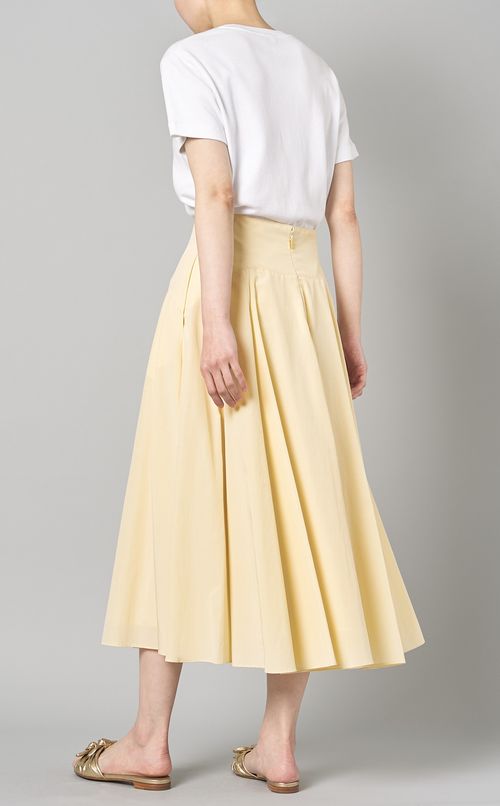 タフタフレアミディスカート