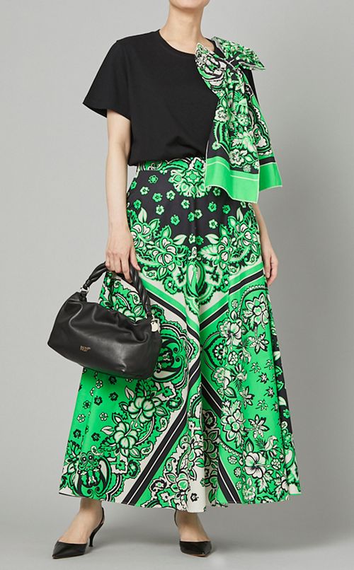 プリントリボン付ジャージトップス