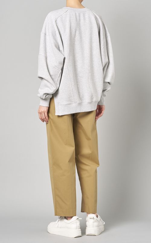 パッチクルーネックスウェットトップス