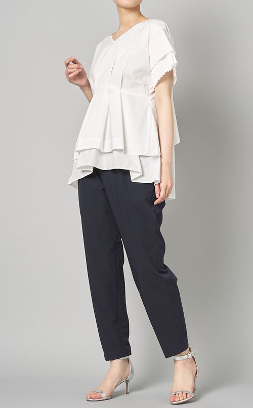 バックプリーツフリルブラウス