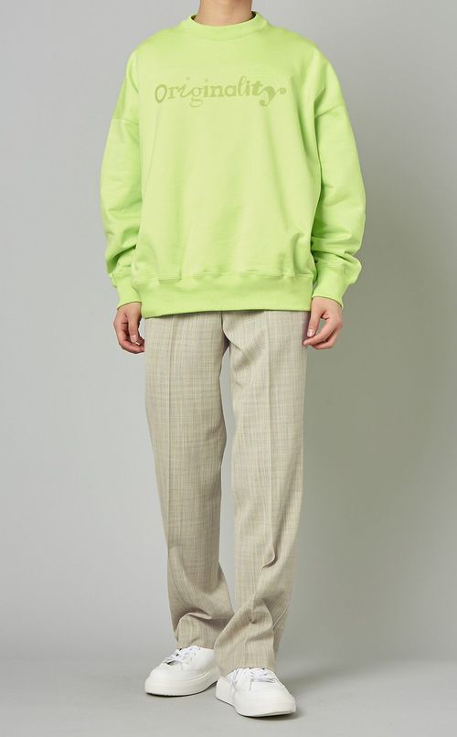 ウールシルクトロサイドラインパンツ