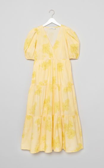 フローラルプリントロングワンピース