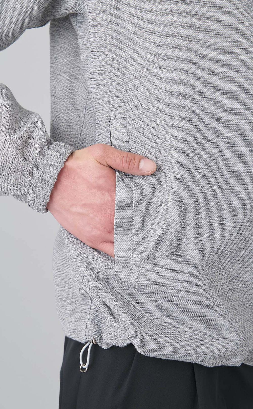 モクカラミストレッチフードブルゾン