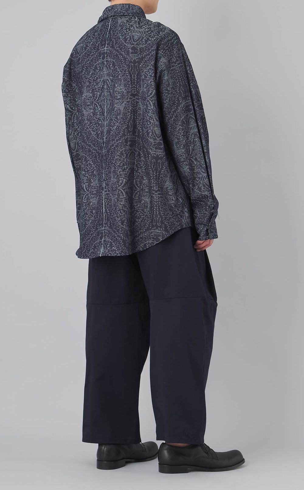 レースジャカードワークシャツ