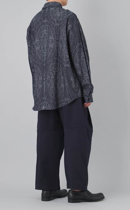 レースジャカードワークシャツ