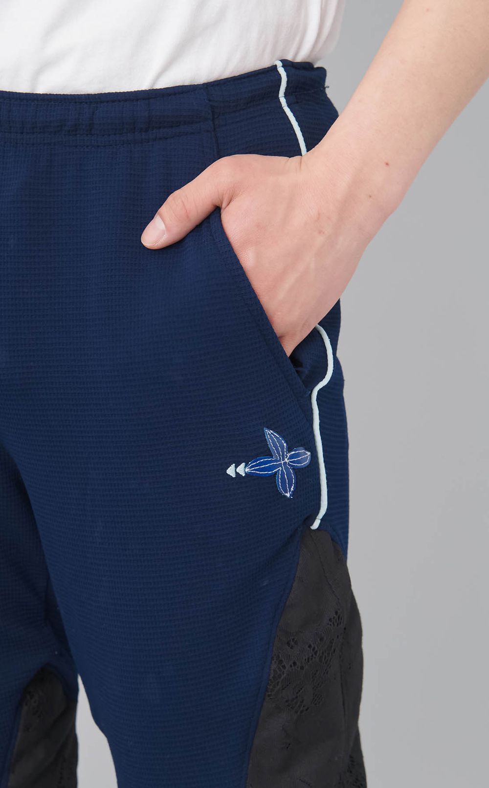 【reADdress】レースドッキングジャージパンツ