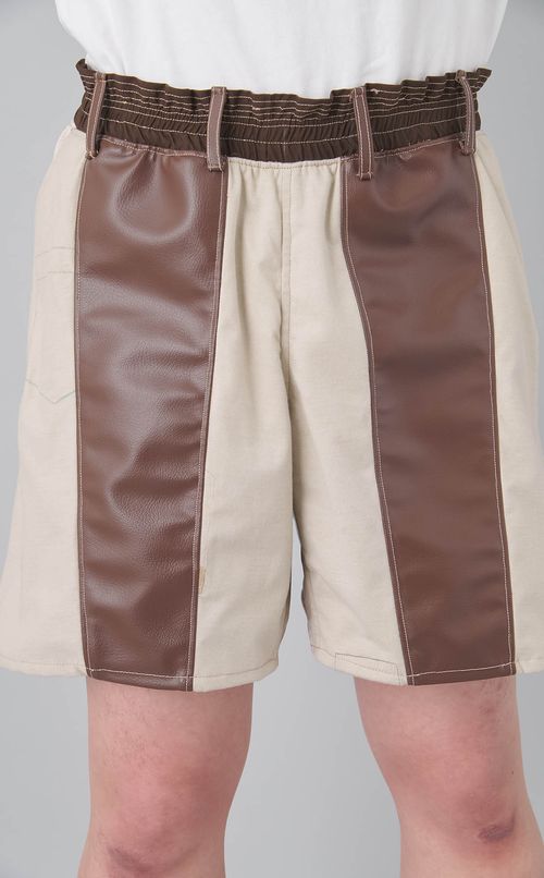 【roop】レザーラインハーフパンツ