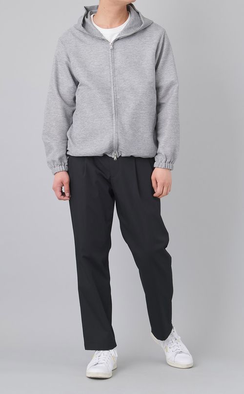 フラットギャバジンタックパンツ