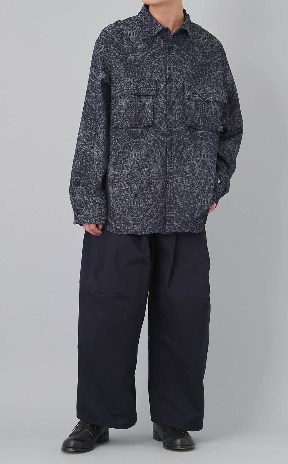 コットンツイルバギーパンツ