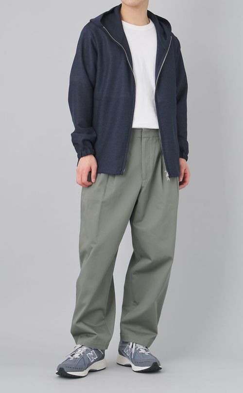 モクカラミストレッチフードブルゾン