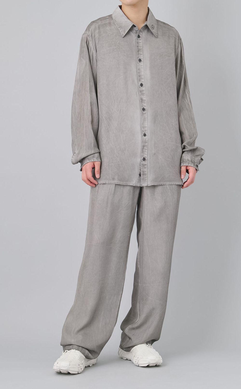 アセテートツイルレギュラーカラーシャツ