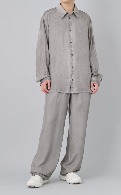 アセテートツイルレギュラーカラーシャツ