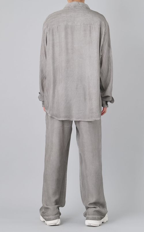 アセテートツイルレギュラーカラーシャツ