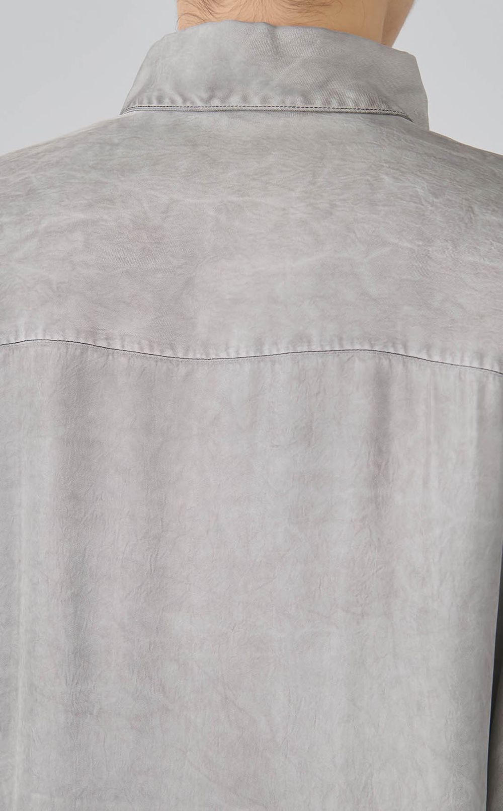 アセテートツイルレギュラーカラーシャツ