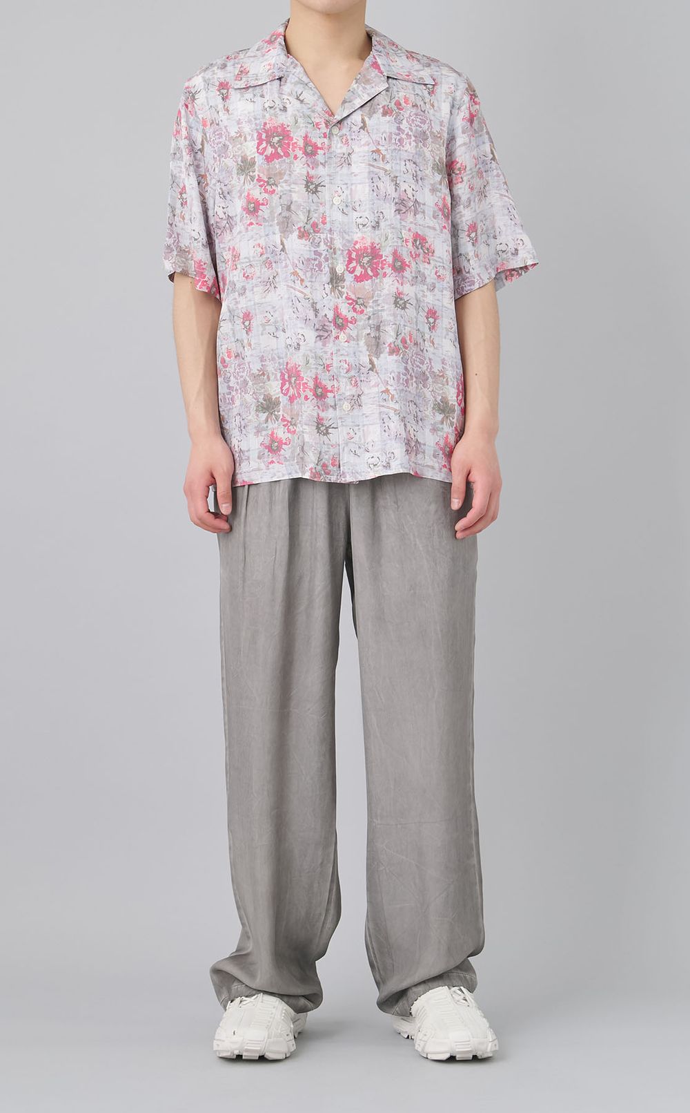 プリントツイルショートスリーブシャツ