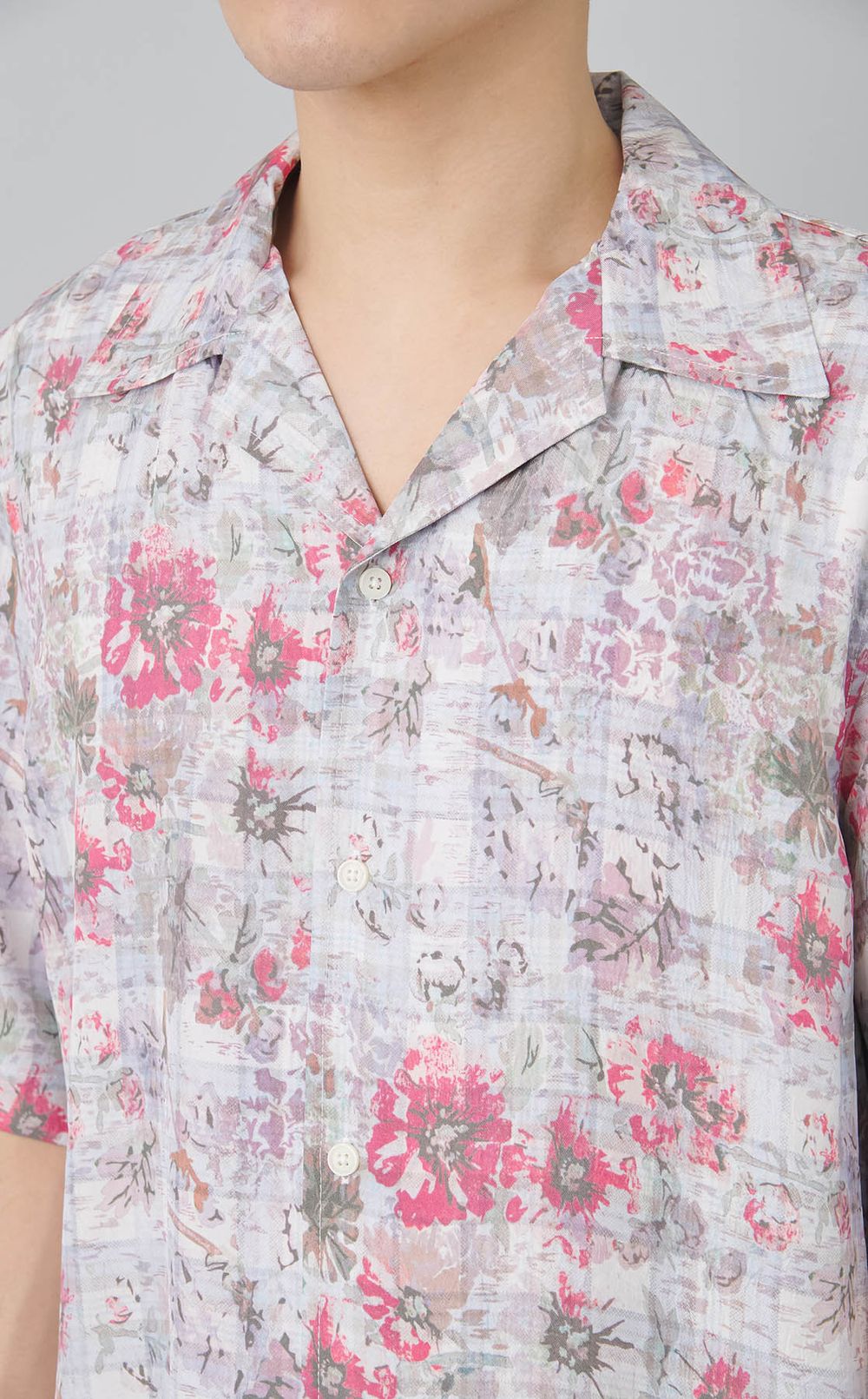 プリントツイルショートスリーブシャツ