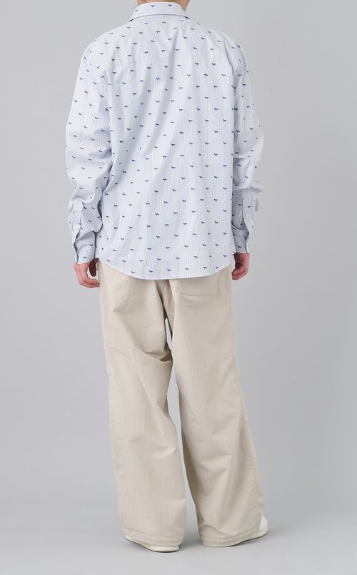 レギュラーカラーストライプシャツ