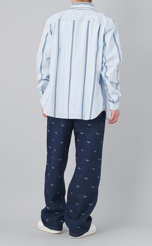 レギュラーカラーストライプシャツ