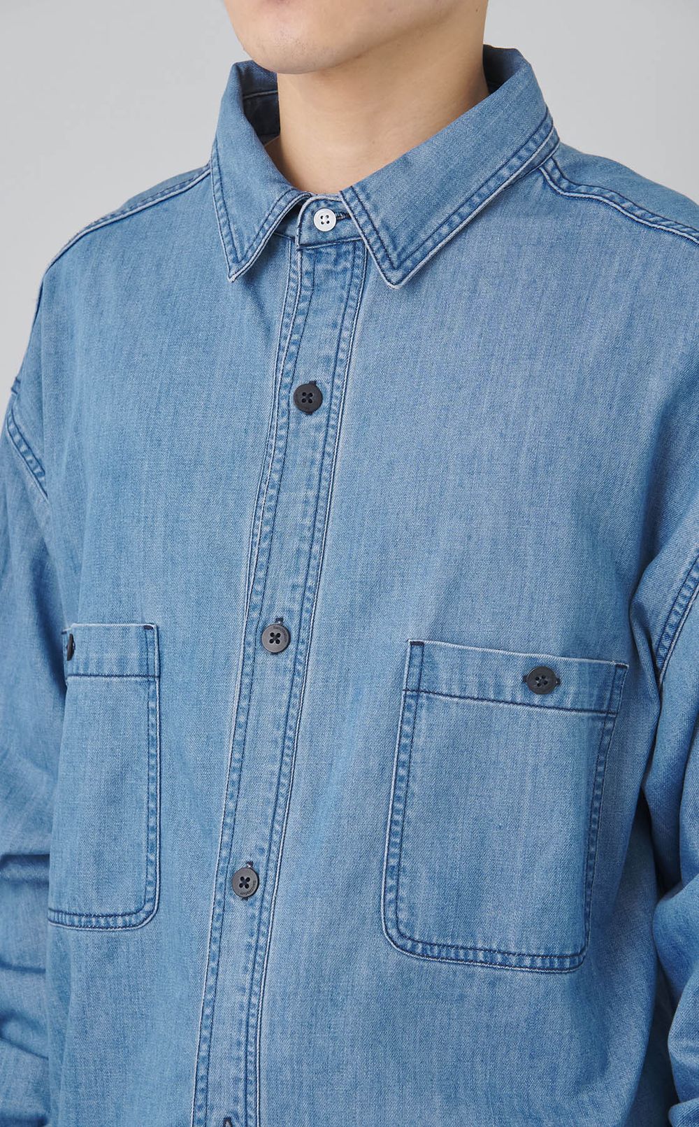 デニムワークシャツ