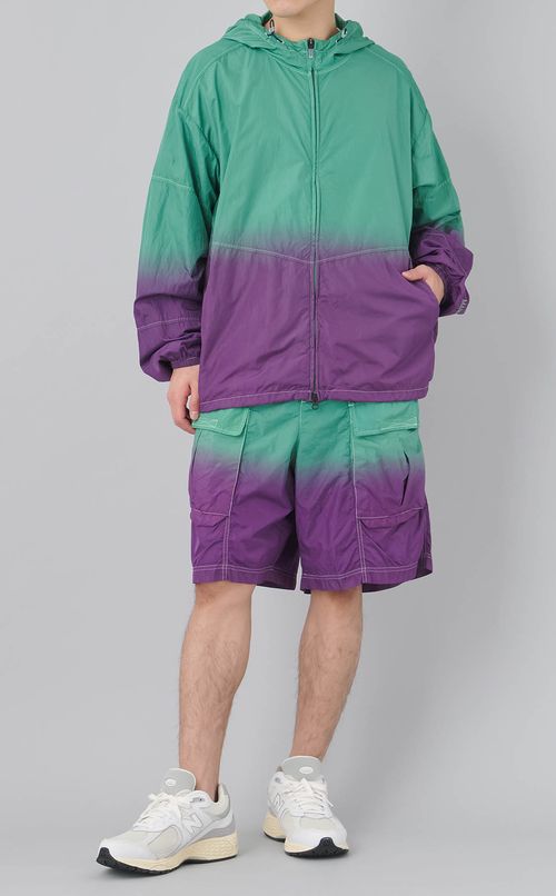 グラデーションフードブルゾン