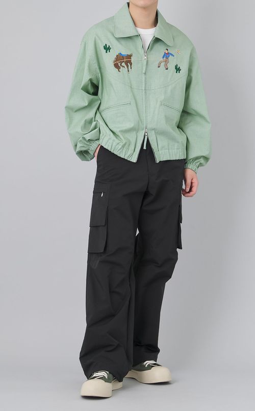 エンブロイダリーギンガムジャケット