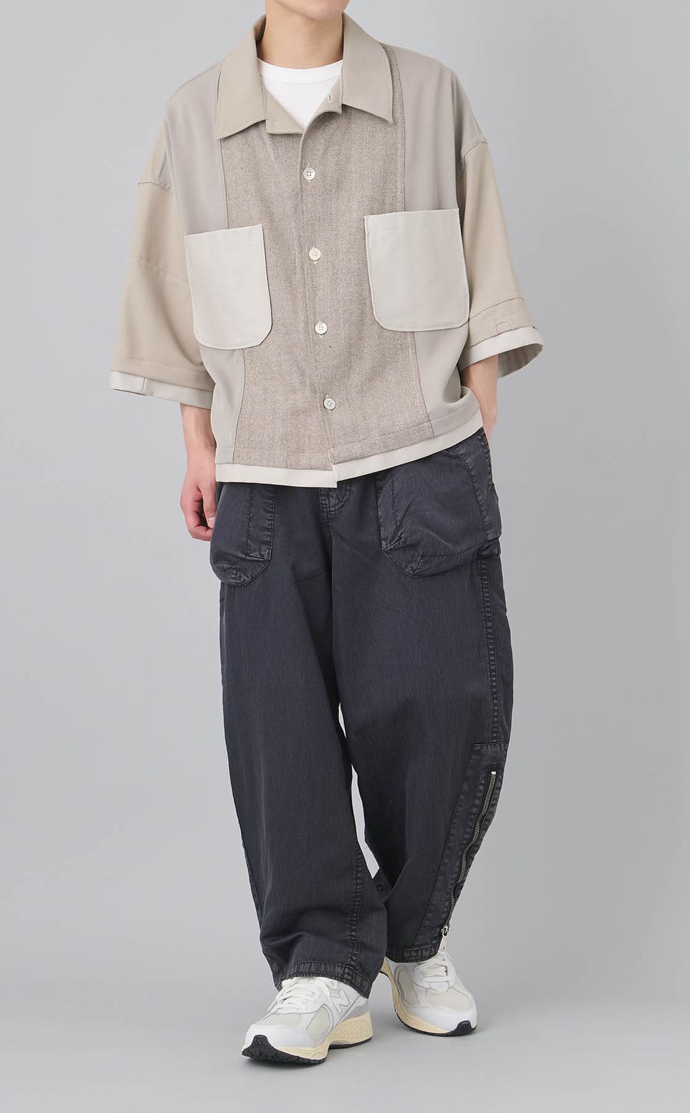 【reADdress】ハーフスリーブオーバーシャツ