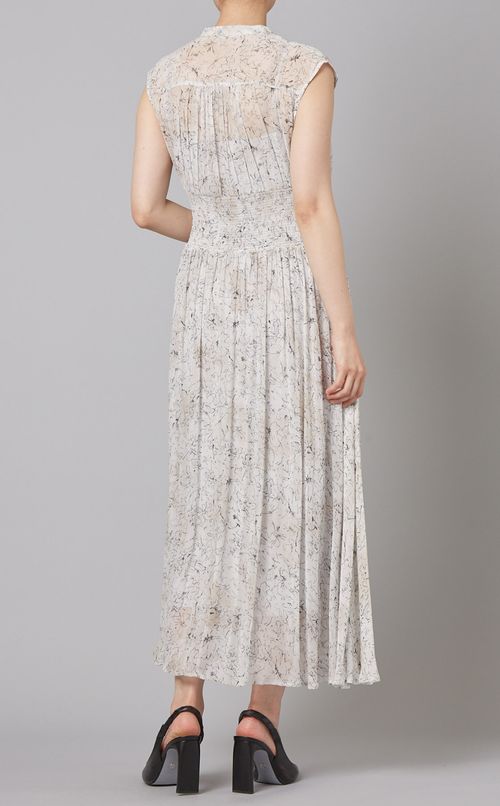 プリントシフォンワンピース