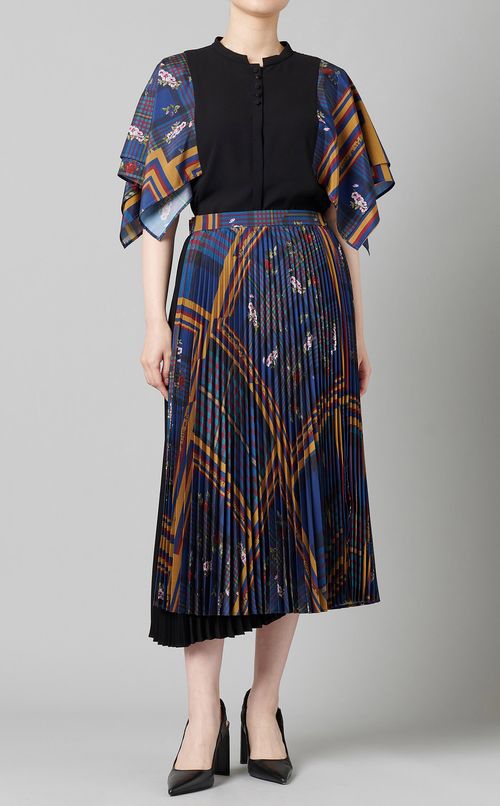 スカーフスリーブブラウス