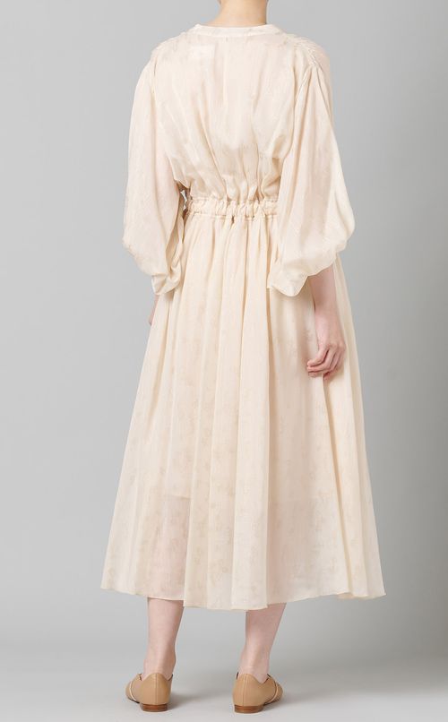 フラワーラメジャガードワンピース