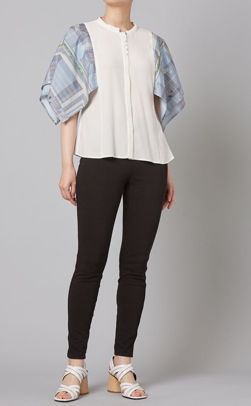 スカーフスリーブブラウス