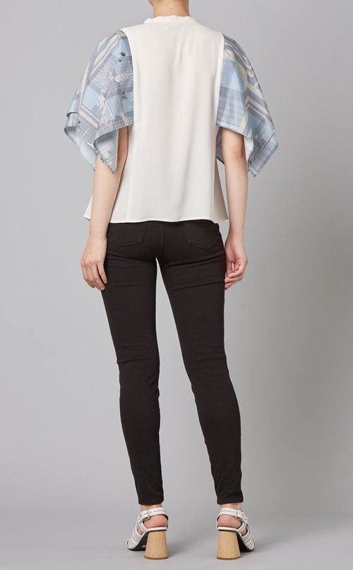 スカーフスリーブブラウス