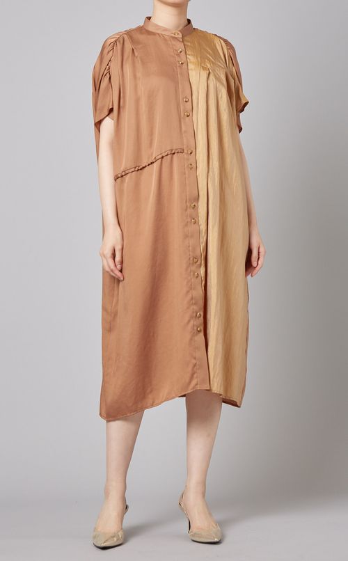 アシンメトリータックワンピース