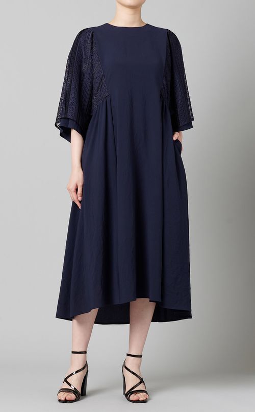 ワイドレーススリーブワンピース