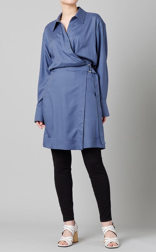 ラップロングシャツワンピース