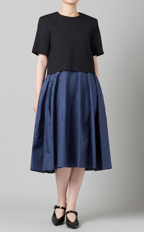 シルクタフタワンピース