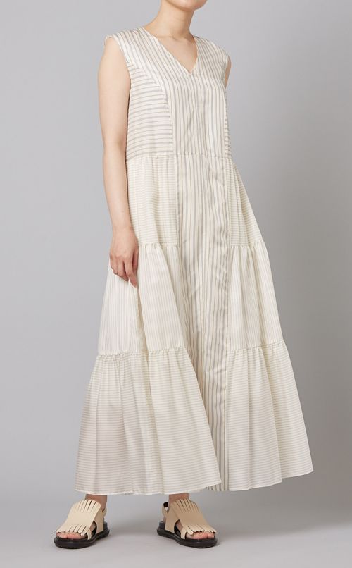 シャンブレーティアードワンピース