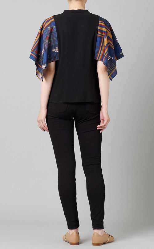 スカーフスリーブブラウス