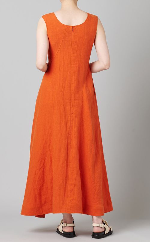 カービーリネンノースリーブワンピース