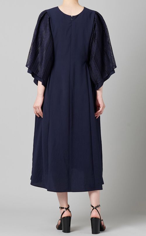 ワイドレーススリーブワンピース