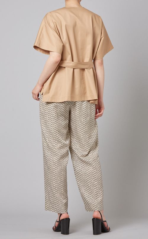 ベルト付ハーフスリーブシャツ