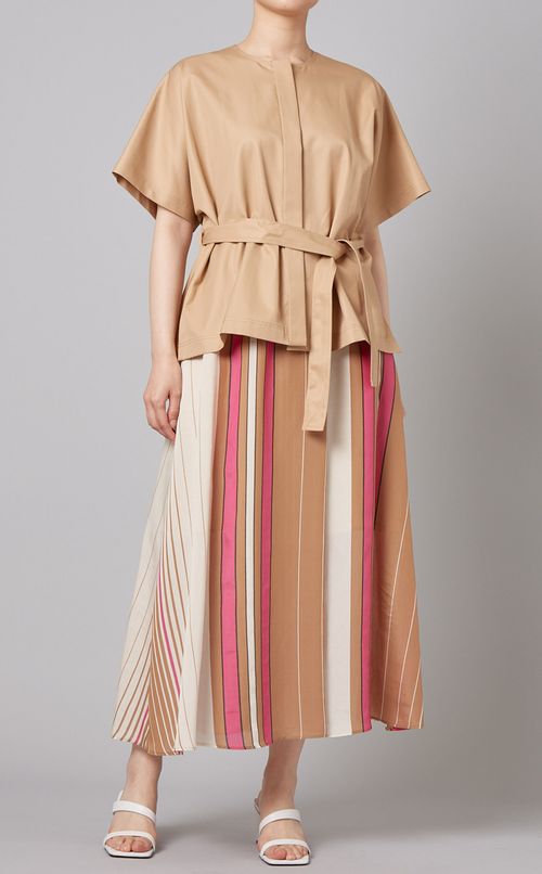 ベルト付ハーフスリーブシャツ