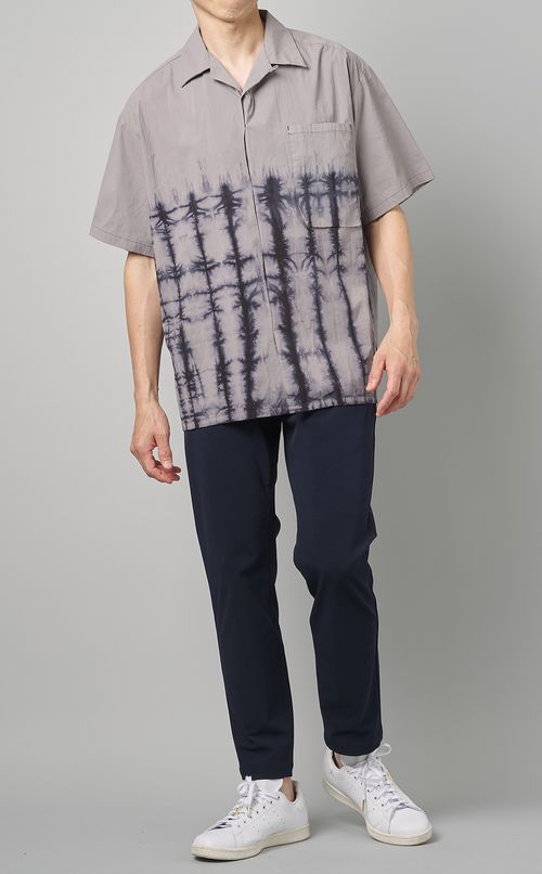 ハンドダイオープンカラーシャツ