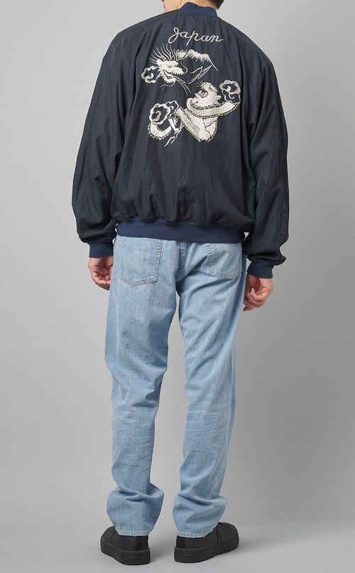 刺繍キュプラコットンツイルブルゾン