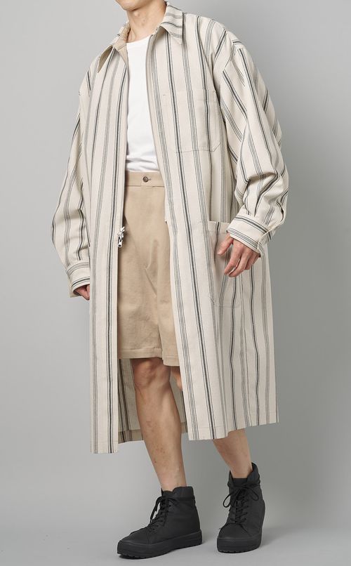 コットンサテン切替リバーシブルコート